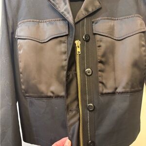 CAbi Black Blazer with Gold Accents